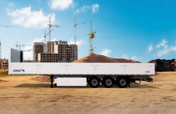 S.PR BAU platform semi-trailer for construction site transport