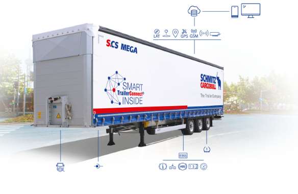 Sattelcurtainsider S.CS SMART mit Telematik im Standard