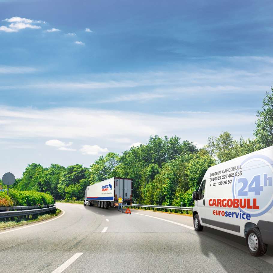 Wo auch immer Ihr Fahrer gerade ist, der Cargobull Euroservice kümmert sich um die Überführung in die nächste der 1.700 Fachwerkstätten.