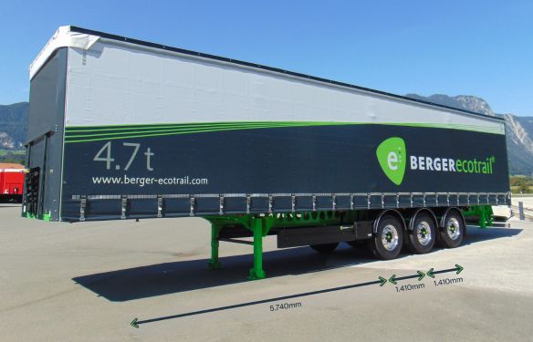 ecoCHAMP LTO, Leichtgewicht, Curtainsider, Leichtbauauflieger, Berger, ecotrail
