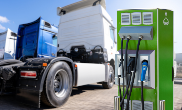 Ladeinfrastruktur, E-Zugmaschinen, Sattelkipper, Baubranche