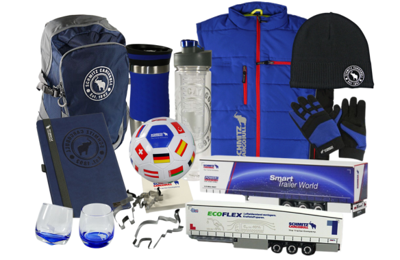 Advent calendar prize 2023 with various prizes from Schmitz Cargobull
