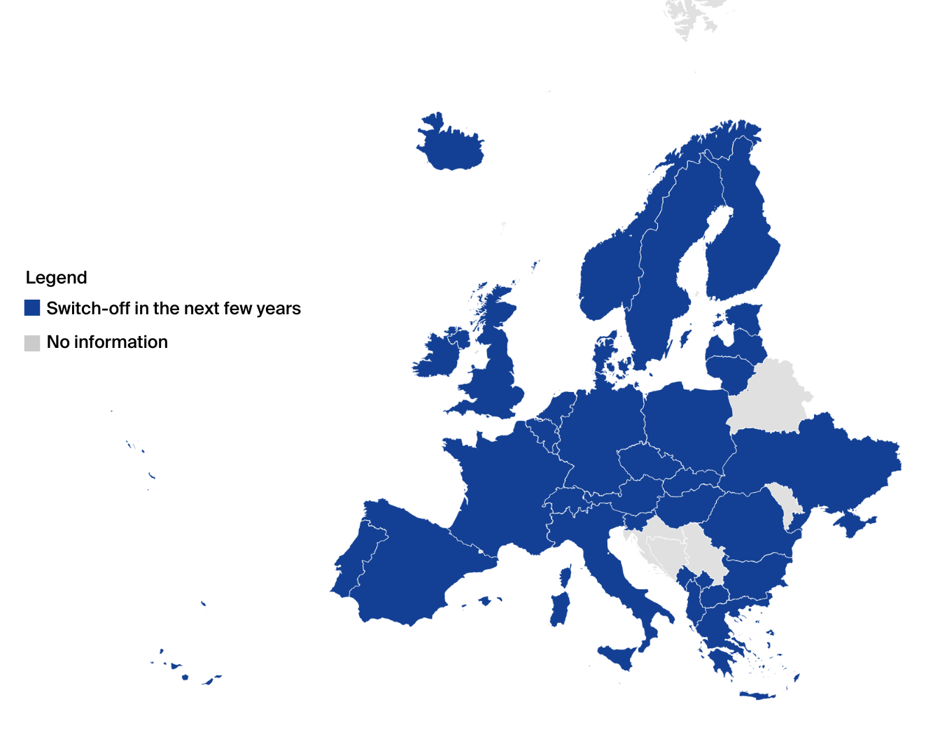 Schmitz Cargobull 2g3G switch-off europe map