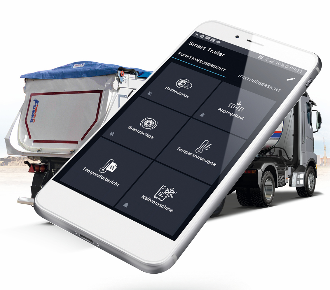 The beSmart app allows drivers to constantly keep an eye on the status of the trailer and react quickly if necessary.