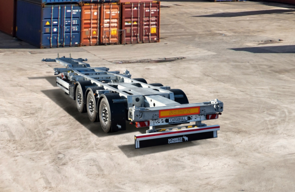 The S.CF EURO 45 semi-trailer container chassis delivers flexibility.