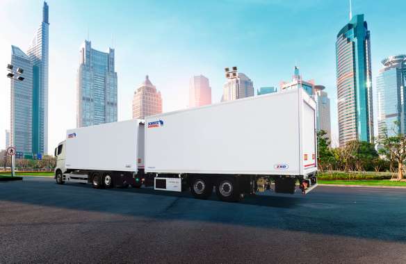 Time-saving loading and unloading with the M.KO/Z.KO high-volume truck body and trailer combination